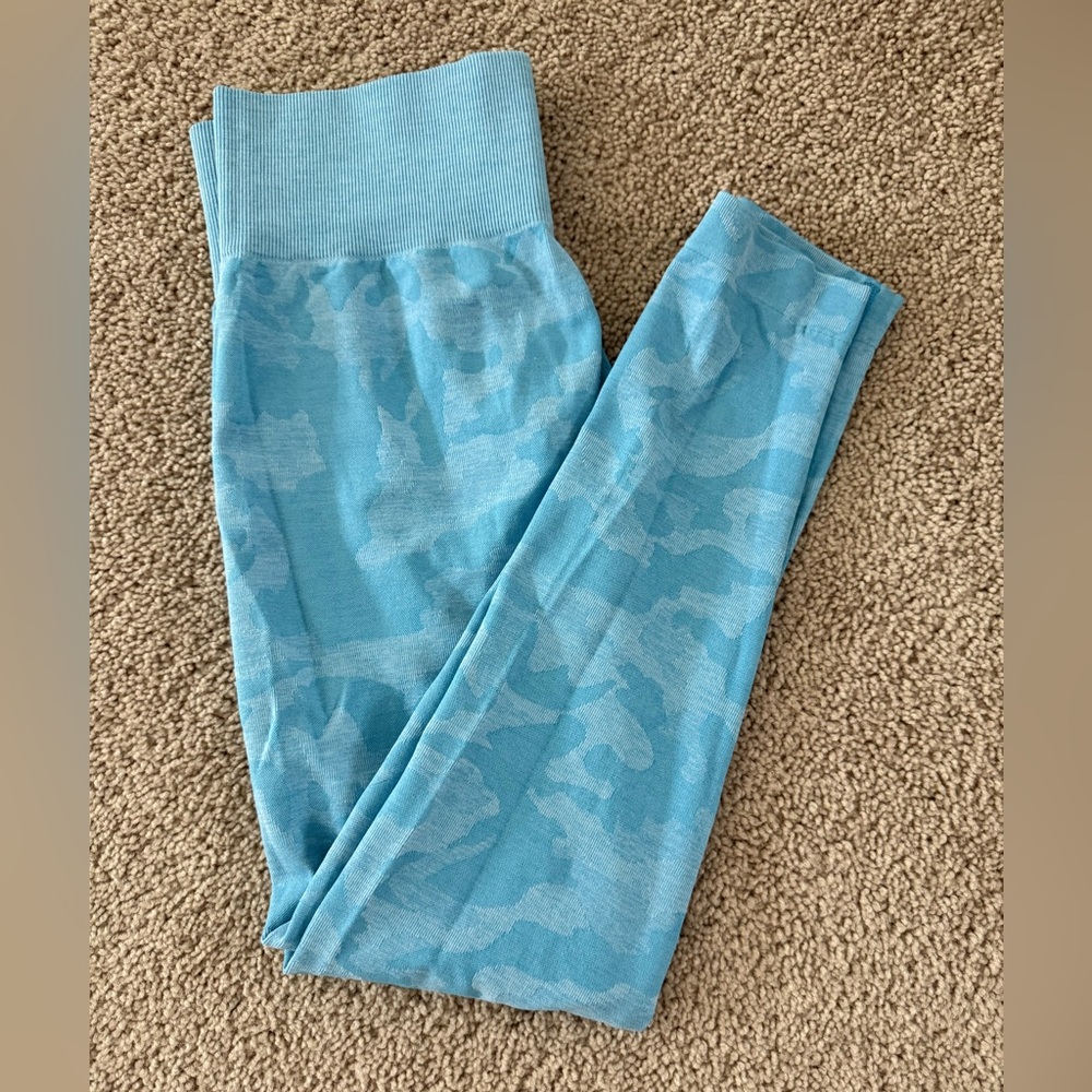 Women's Blue Camouflage Leggings